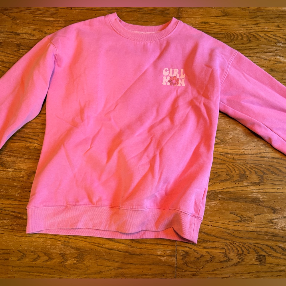 Girl Mom Pink Crewneck Sweatshirt
